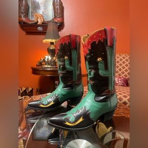 ROCKETBUSTER SHADOW RIDER CACTUS INLAY SIZE 9M CUSTOM COWBOY